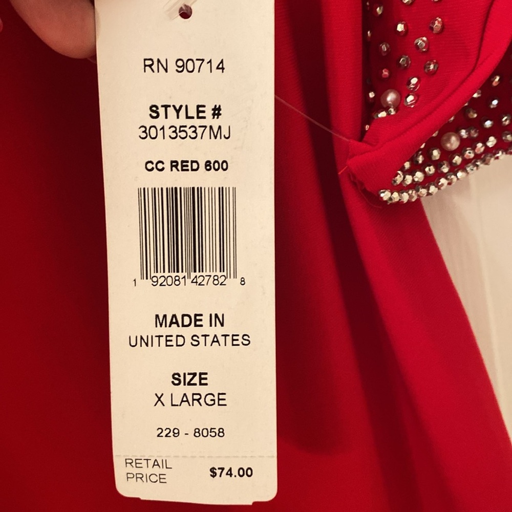 Msk red beaded top size xl NEW - Picture 6 of 9